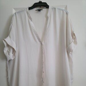 FOREVER21 LOOSE & SHEER BLOUSE TOP